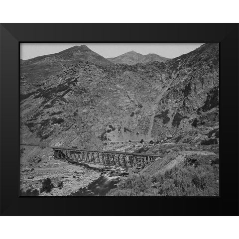 Devils Gate Bridge Black Modern Wood Framed Art Print by OSullivan, Timothy H