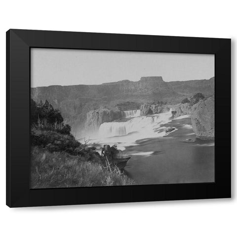 Shoshone Falls-Idaho Black Modern Wood Framed Art Print with Double Matting by OSullivan, Timothy H
