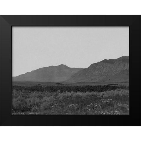 Wahsatch Mountains from Ogden-Utah Black Modern Wood Framed Art Print by OSullivan, Timothy H