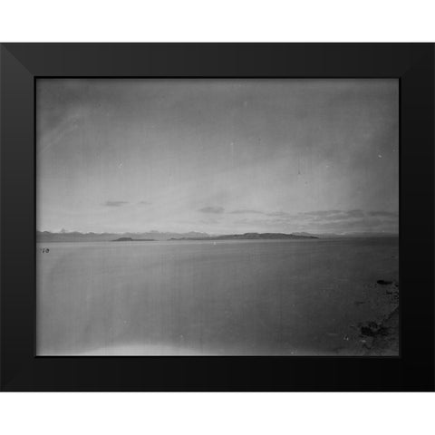 Volcanic islands in Mono Lake-California Black Modern Wood Framed Art Print by OSullivan, Timothy H