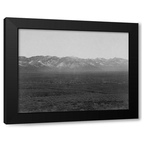 Salt Lake City and Wahsatch Mountains-Utah Black Modern Wood Framed Art Print by OSullivan, Timothy H