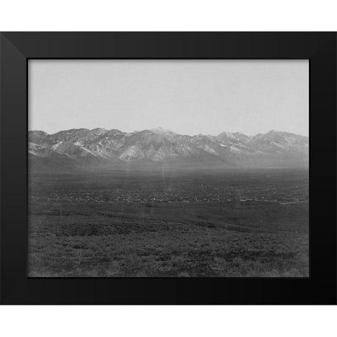 Salt Lake City and Wahsatch Mountains-Utah Black Modern Wood Framed Art Print by OSullivan, Timothy H