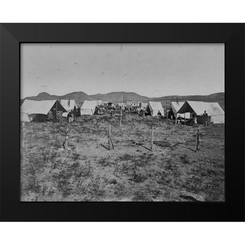 Survey Camp-Salt Lake City-Utah Black Modern Wood Framed Art Print by OSullivan, Timothy H