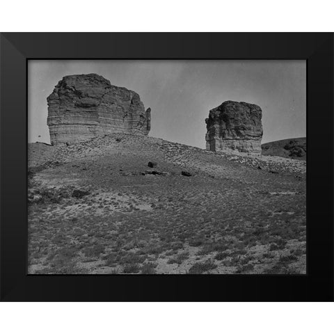 Buttes near Green River City-Wyoming Black Modern Wood Framed Art Print by OSullivan, Timothy H