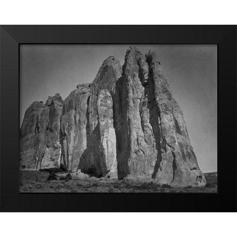 South side of Inscription Rock-New Mexico Black Modern Wood Framed Art Print by OSullivan, Timothy H