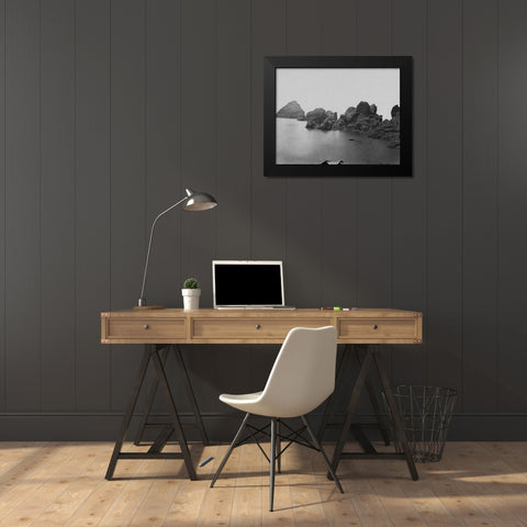 Pyramid and domes-Pyramid Lake-Nevada Black Modern Wood Framed Art Print by OSullivan, Timothy H