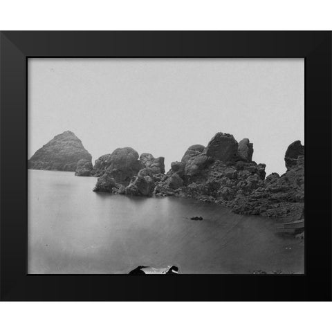 Pyramid and domes-Pyramid Lake-Nevada Black Modern Wood Framed Art Print by OSullivan, Timothy H