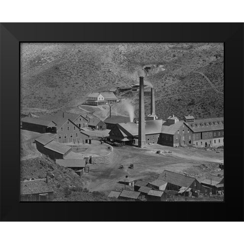 Gould and Curry Mill-Virginia City-Nevada Black Modern Wood Framed Art Print by OSullivan, Timothy H
