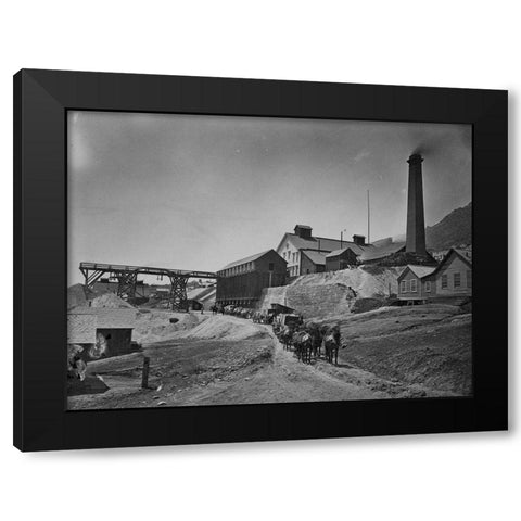 Savage Works-Virginia City-Nevada Black Modern Wood Framed Art Print by OSullivan, Timothy H