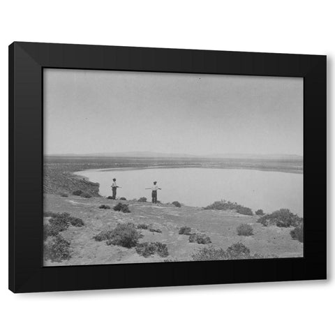 Alkali Lake-Carson Desert-Nevada Black Modern Wood Framed Art Print by OSullivan, Timothy H