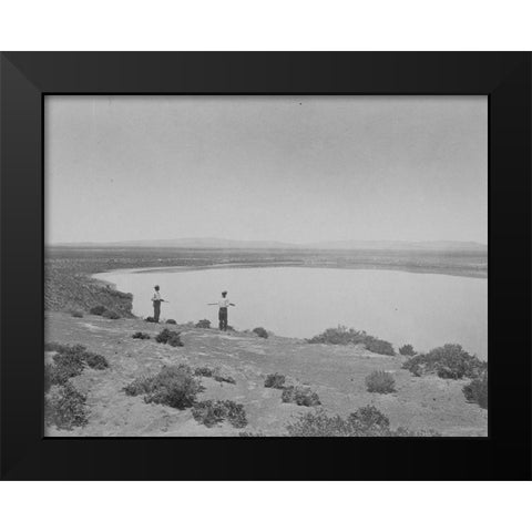 Alkali Lake-Carson Desert-Nevada Black Modern Wood Framed Art Print by OSullivan, Timothy H