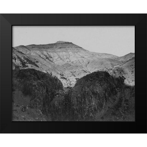 Rhyolite Hills-Pah Ute Range-Nevada Black Modern Wood Framed Art Print by OSullivan, Timothy H