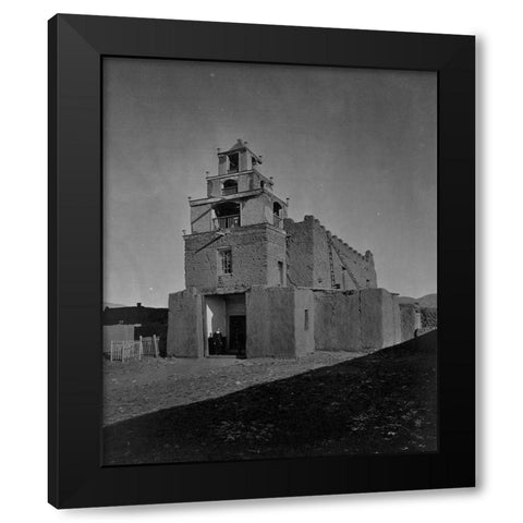 The Church of San Miguel-the oldest church in Santa Fe-New Mexico Black Modern Wood Framed Art Print with Double Matting by OSullivan, Timothy H