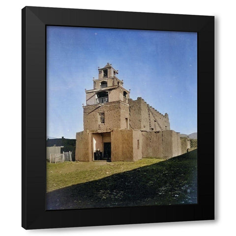 The Church of San Miguel-the oldest church in Santa Fe-New Mexico Color Black Modern Wood Framed Art Print by OSullivan, Timothy H