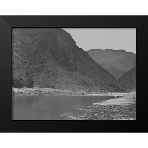 Grand Canyon-looking below mouth of Diamond River-Colorado River-1871 Black Modern Wood Framed Art Print by OSullivan, Timothy H