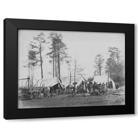 Army Repair Shop Black Modern Wood Framed Art Print with Double Matting by OSullivan, Timothy H