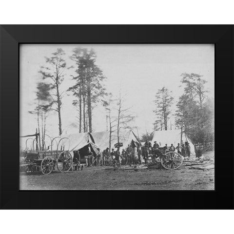 Army Repair Shop Black Modern Wood Framed Art Print by OSullivan, Timothy H
