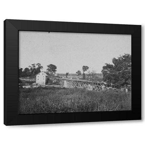 Bridge across the Rappahannock-north view Black Modern Wood Framed Art Print with Double Matting by OSullivan, Timothy H