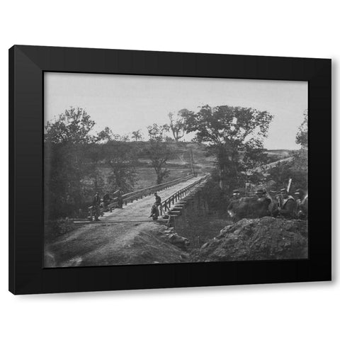 Chesterfield Bridge-North Anna-Virginia Black Modern Wood Framed Art Print with Double Matting by OSullivan, Timothy H