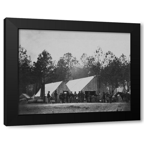 Commissary Department-Head-Quarters-Army of the Potomac Black Modern Wood Framed Art Print with Double Matting by OSullivan, Timothy H