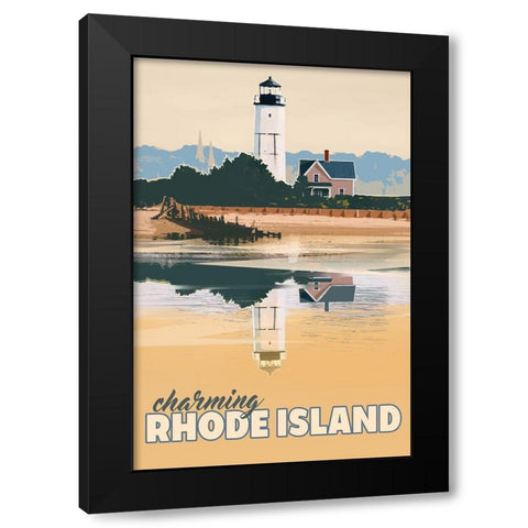 Rhode Island Black Modern Wood Framed Art Print with Double Matting by East Coast Licensing