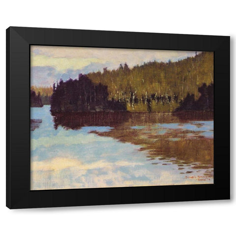 Pontiac Club-Canada Black Modern Wood Framed Art Print with Double Matting by Remington, Frederic