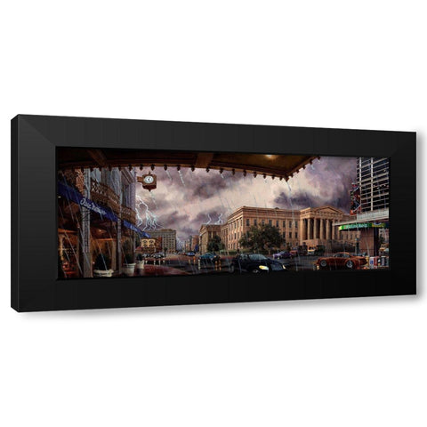 Washington Chronicle III Black Modern Wood Framed Art Print with Double Matting by Wang, John Z.