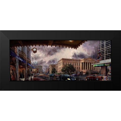 Washington Chronicle III Black Modern Wood Framed Art Print by Wang, John Z.