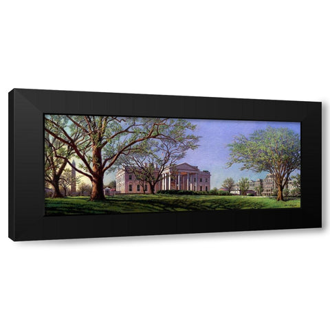Washington Chronicle IV Black Modern Wood Framed Art Print with Double Matting by Wang, John Z.