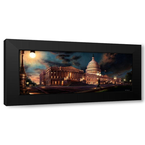 Washington Chronicle VI Black Modern Wood Framed Art Print by Wang, John Z.