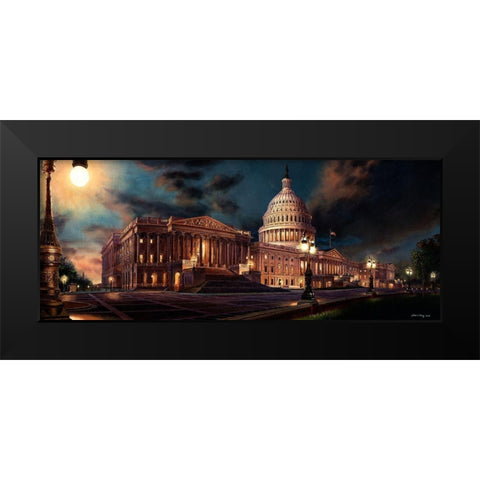 Washington Chronicle VI Black Modern Wood Framed Art Print by Wang, John Z.