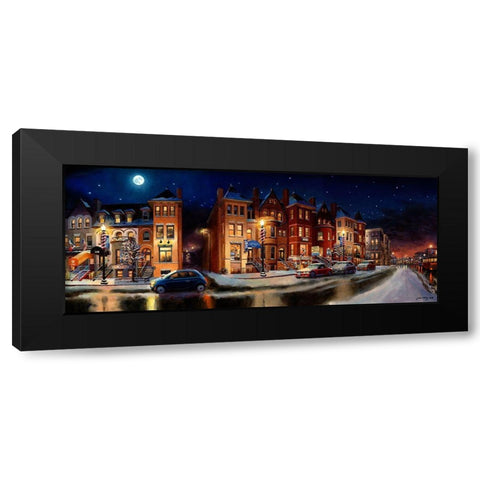 Washington Chronicle X Black Modern Wood Framed Art Print with Double Matting by Wang, John Z.