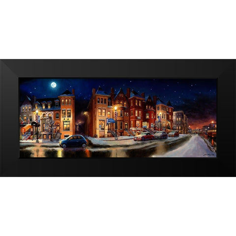 Washington Chronicle X Black Modern Wood Framed Art Print by Wang, John Z.