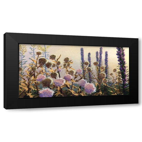 Fairland Trio IV Black Modern Wood Framed Art Print with Double Matting by Wang, John Z.