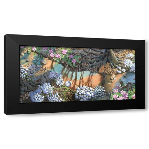 Fairland Trio VIII Black Modern Wood Framed Art Print by Wang, John Z.