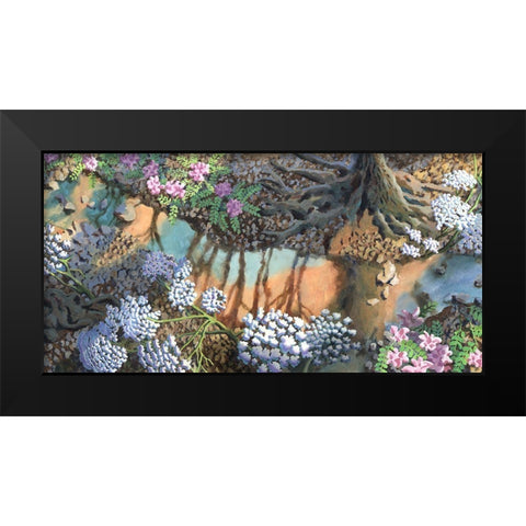 Fairland Trio VIII Black Modern Wood Framed Art Print by Wang, John Z.