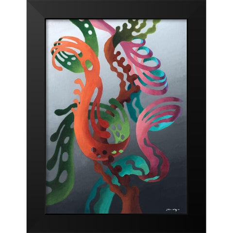 Zillusion IV Black Modern Wood Framed Art Print by Wang, John Z.