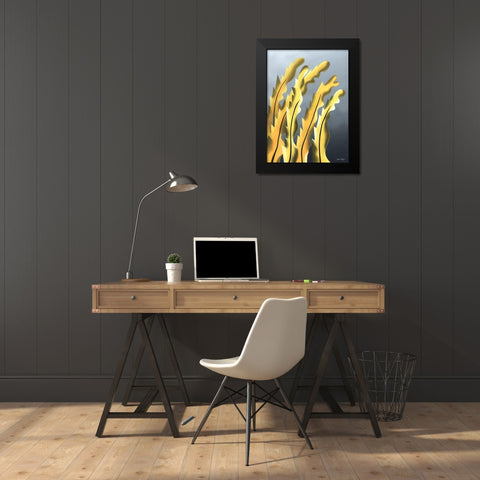 Zillusion VI Black Modern Wood Framed Art Print by Wang, John Z.