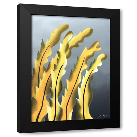Zillusion VI Black Modern Wood Framed Art Print by Wang, John Z.