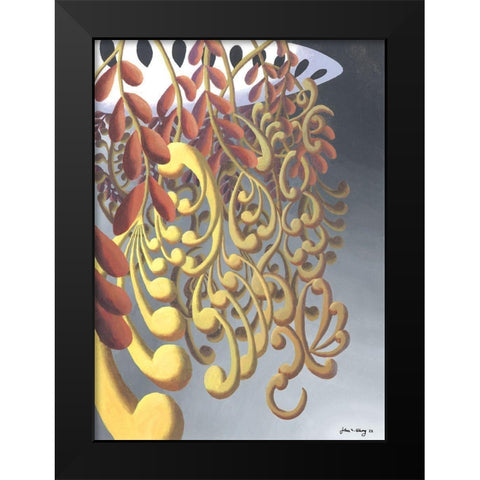Dream Flowers IV Black Modern Wood Framed Art Print by Wang, John Z.