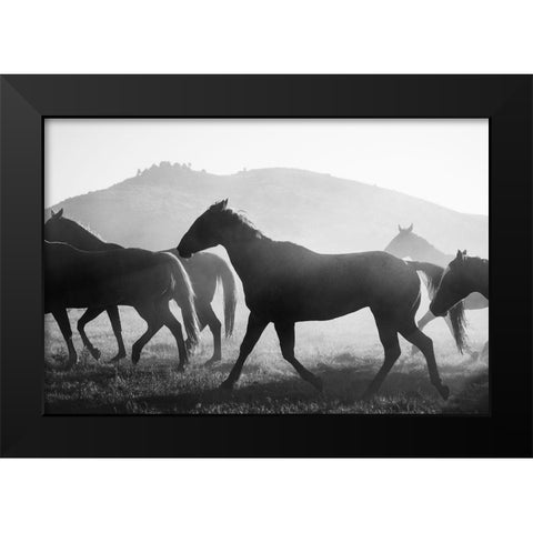 Heading Home Black Modern Wood Framed Art Print by The Yellowstone Collection