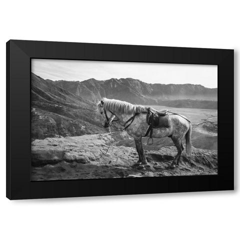 Mountain Rest Stop Black Modern Wood Framed Art Print with Double Matting by The Yellowstone Collection