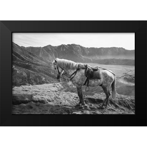 Mountain Rest Stop Black Modern Wood Framed Art Print by The Yellowstone Collection