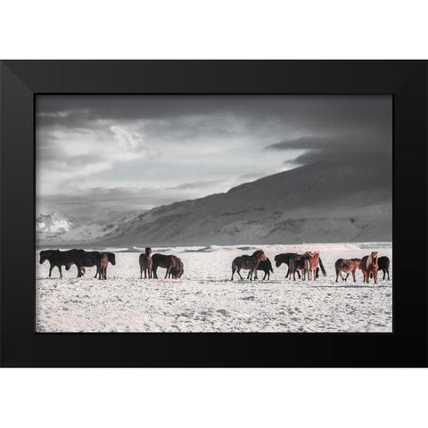 The Frozen Plain Black Modern Wood Framed Art Print by The Yellowstone Collection