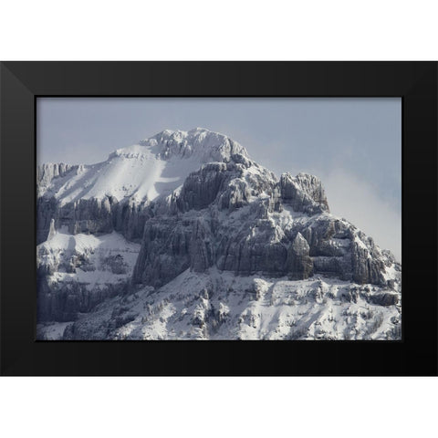 Amphitheater Mountain 3, Yellowstone National Park Black Modern Wood Framed Art Print by Peaco, Jim