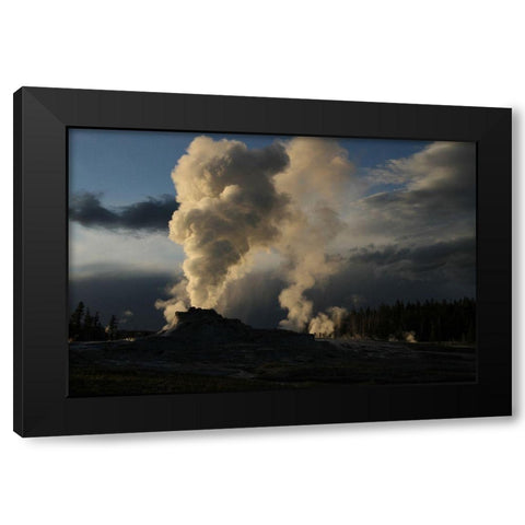 Castle Geyser in Upper Geyser Basin, Yellowstone National Park Black Modern Wood Framed Art Print with Double Matting by Peaco, Jim