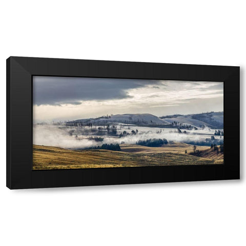 Dusting of Snow, Blacktail Deer Plateau, Yellowstone National Park Black Modern Wood Framed Art Print with Double Matting by The Yellowstone Collection