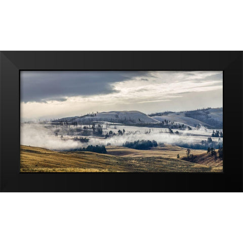Dusting of Snow, Blacktail Deer Plateau, Yellowstone National Park Black Modern Wood Framed Art Print by The Yellowstone Collection
