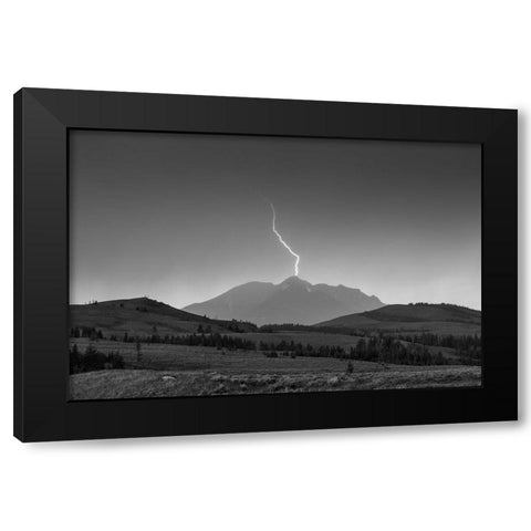 Electric Peak, Yellowstone National Park Black Modern Wood Framed Art Print with Double Matting by The Yellowstone Collection