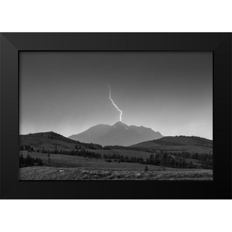 Electric Peak, Yellowstone National Park Black Modern Wood Framed Art Print by The Yellowstone Collection